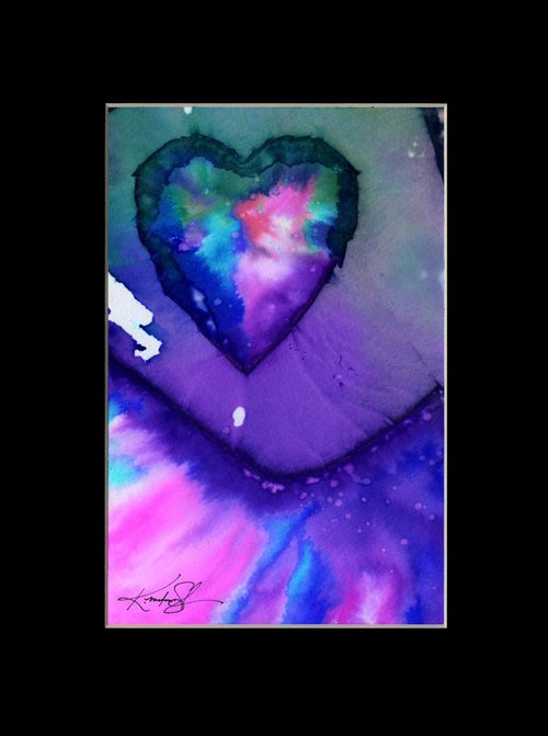 Heart Watercolor Painting, Abstract - Eternal heart No. 22 by Kathy Morton Stanion