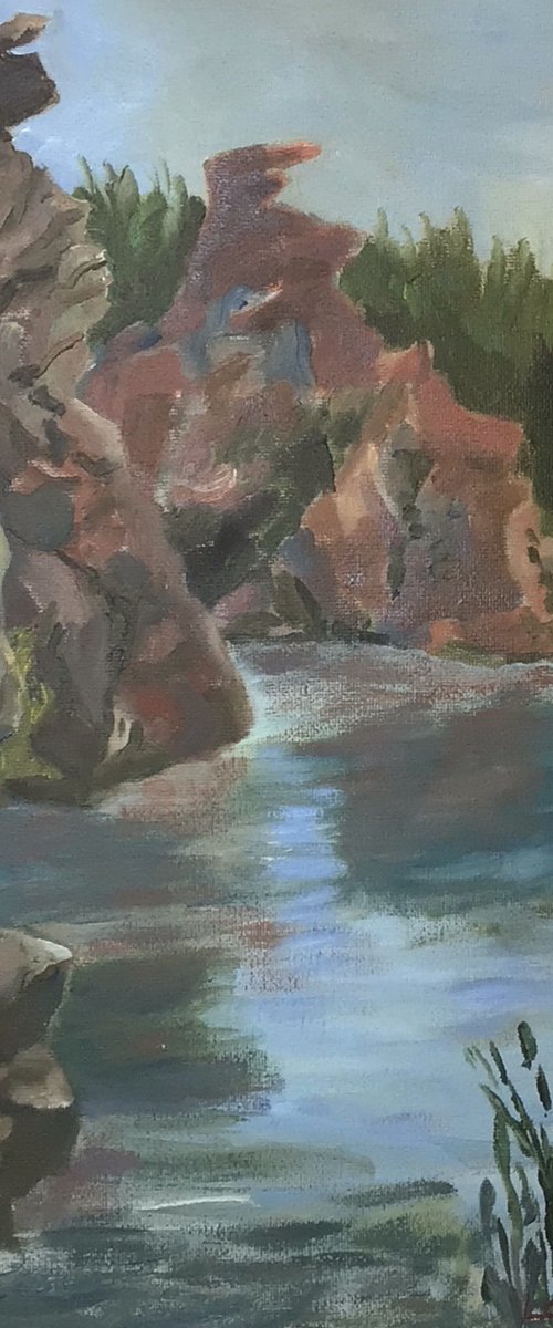 Lake at the Quarry by Julian Lovegrove Art