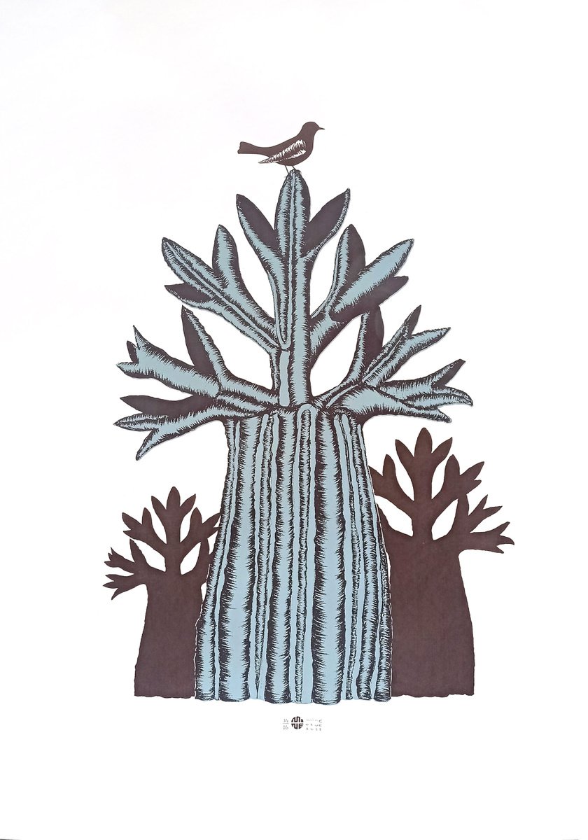 Illustrative Screenprint , If I Were That Bird By Mine Okur, 28 X 39, Artwork For Sale On Artfinder