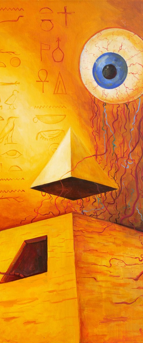 The All-Seeing Eye - Acrylic painting 50x70cm by Georgi Nikov