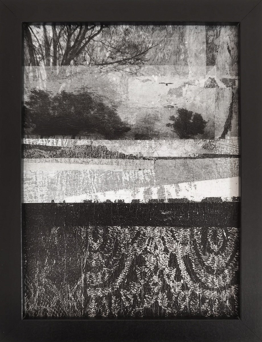 Abstract Collage By Roseanne Jones, 6 X 8", Infinity, Original Artwork