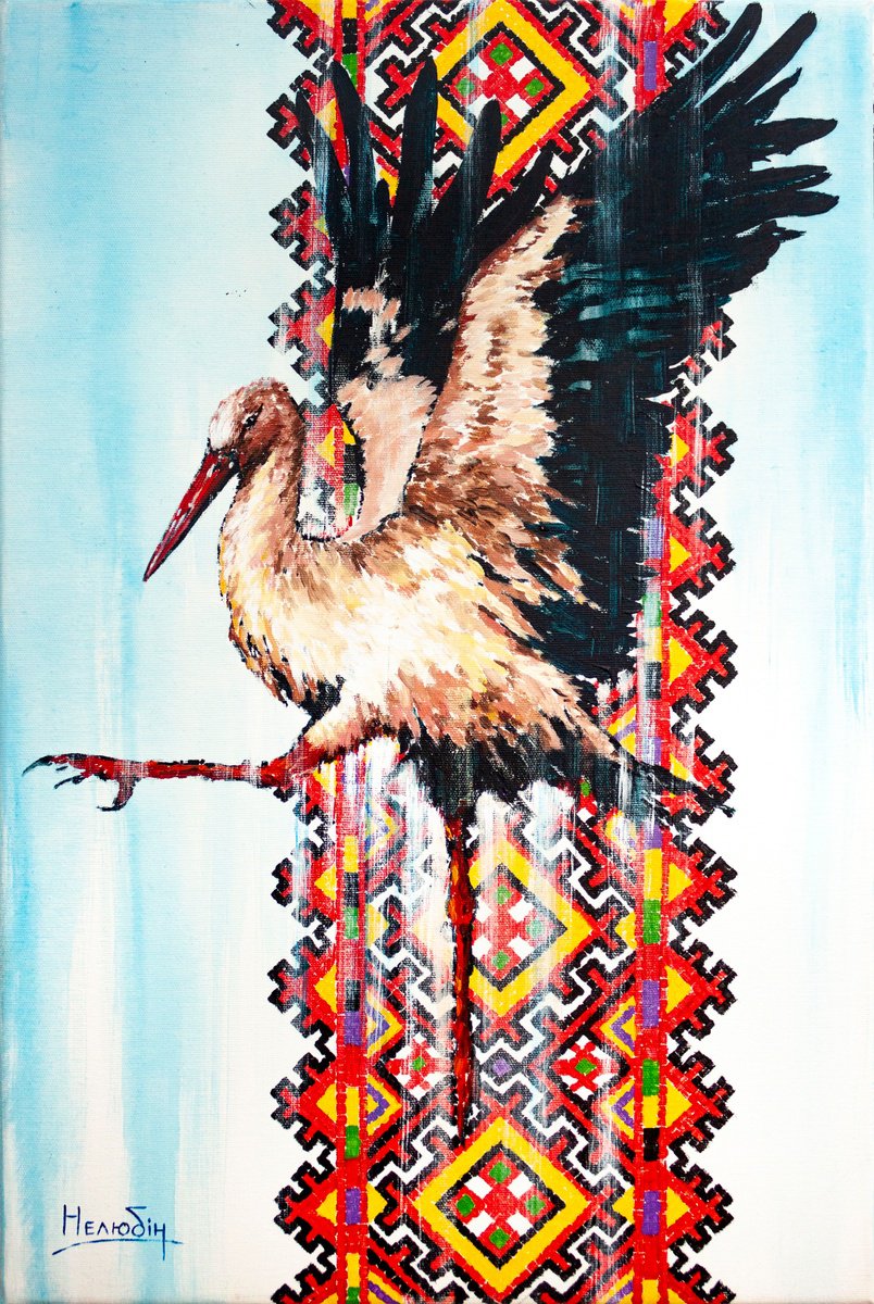 Impressionistic Animal Acrylic Painting By Aleksandr Neliubin, 16 X 24, Free Souls, Original Artwork