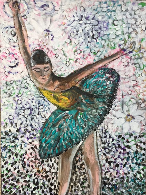 Ballet Painting on Canvas, Ballerina Paintings, Ballet Art, Artfinder Gift Ideas, Home Decor, Living Room Decor, Large Paintings on Canvas, Ready to Hang, Original Artwork, For Sale