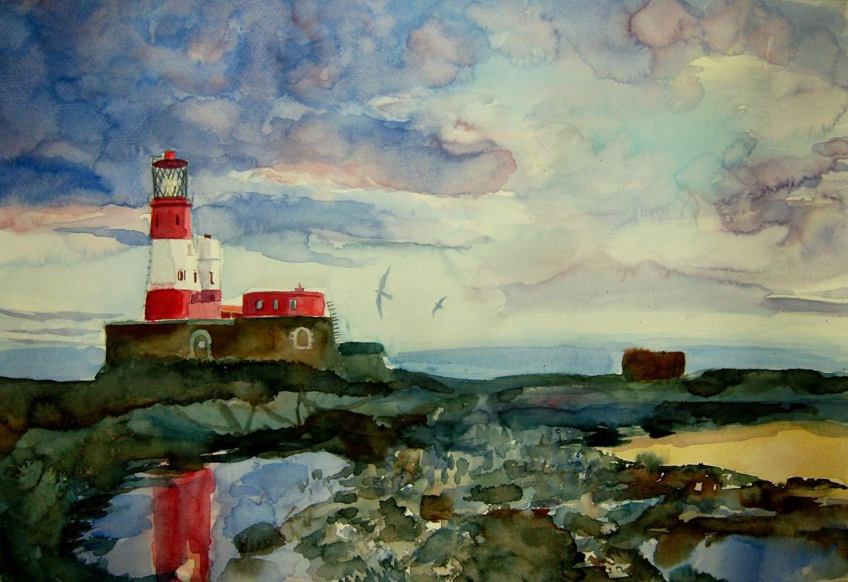Lighthouse at Farne by Mary Stubberfield