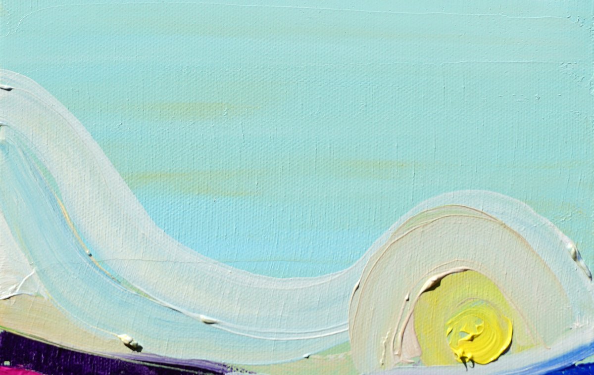 Abstract Oil Painting By Jelena B, 8 X 8, Summer 2025/4, Original Artwork