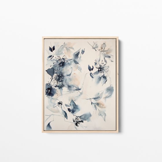 Abstract Florals in Blue - Concentration