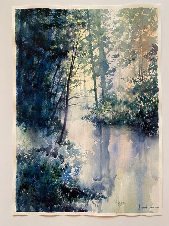 "River"  original watercolour painting