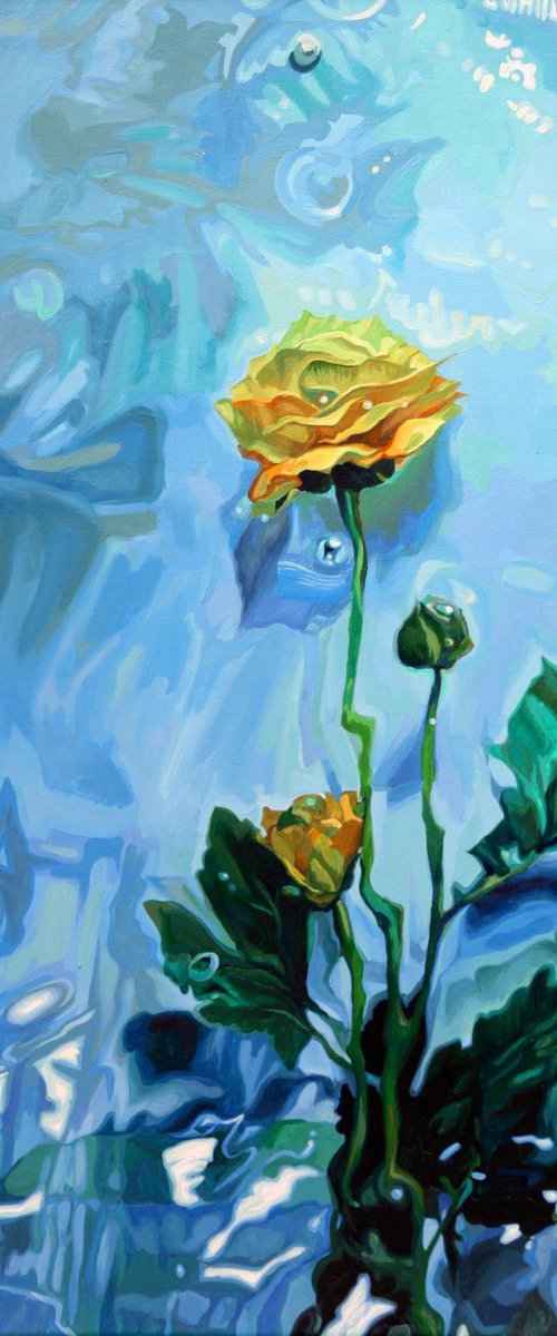Yellow roses by Lesja Rygorczuk