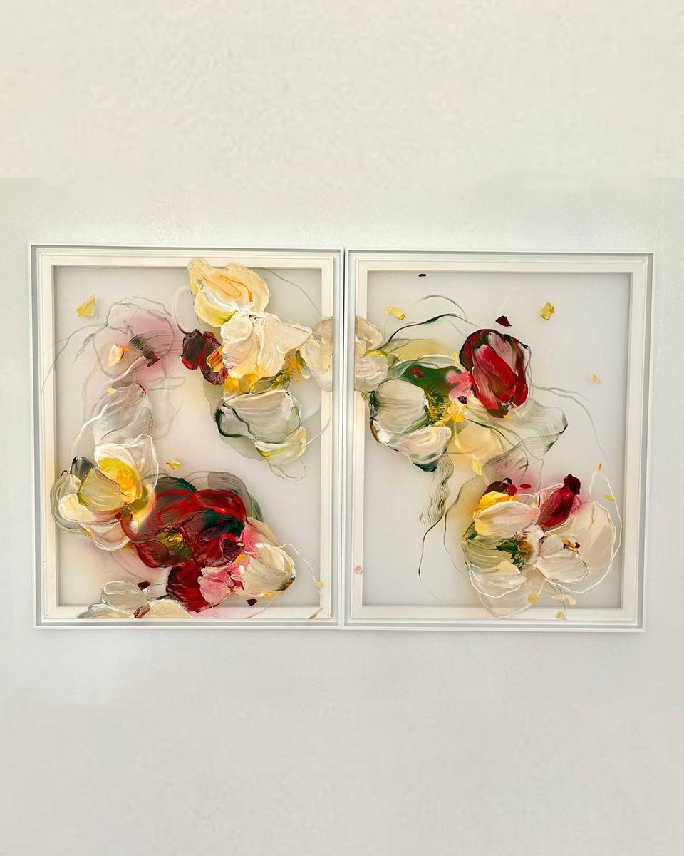 Abstract Acrylic Painting By Anna Maiko, 28 X 34, Wild Bloom, Original Artwork