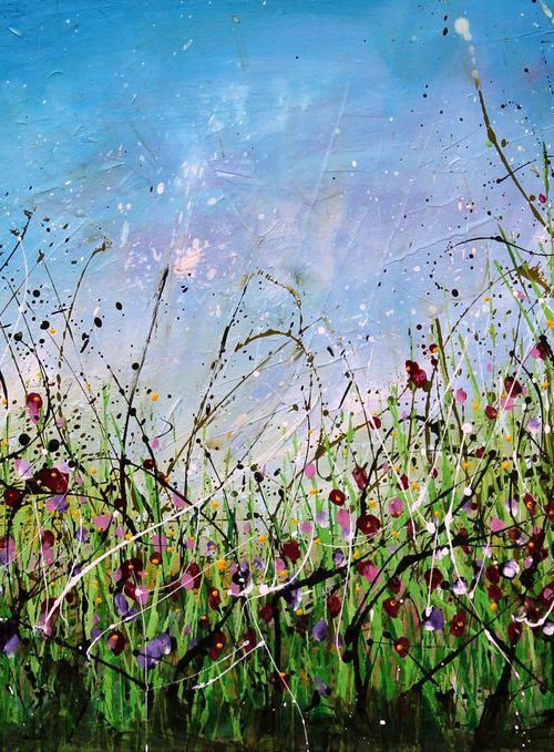 Gioia Floreale - Large original floral painting by Cecilia Frigati