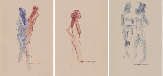 Standing nudes (set of 3)