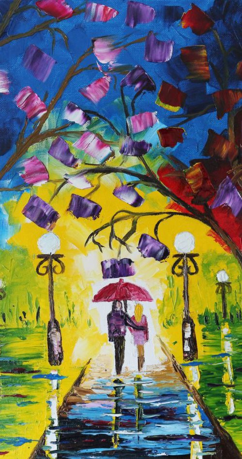Rain in the Park by Galina Zimmatore