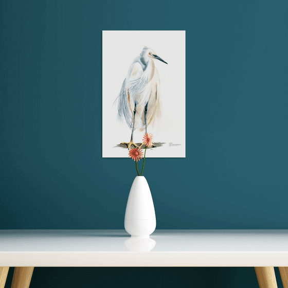 Heron  -  Original Watercolor Painting