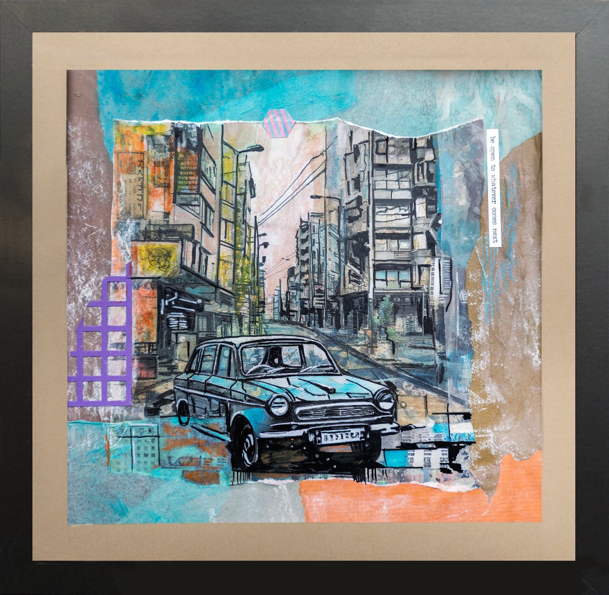 Cityscapes Collage By Ariadna De Raadt, 13 X 13, Urban Living 4, Original Artwork