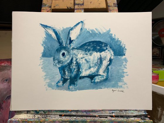 Rabbit in Blue