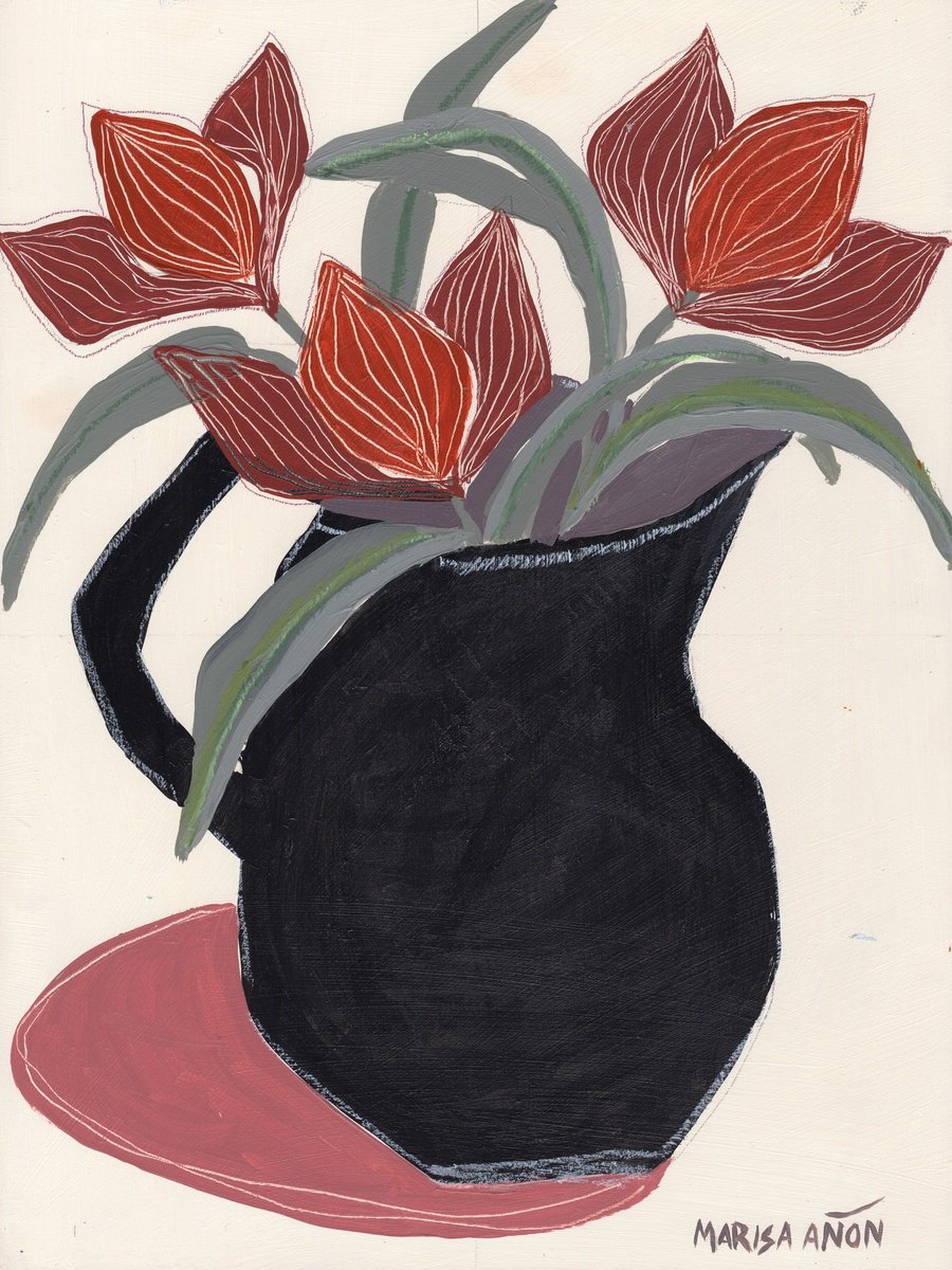 Impressionistic Still Life Painting By Marisa Anon, 13 X 17", Spring Florals 27, Original Artwork