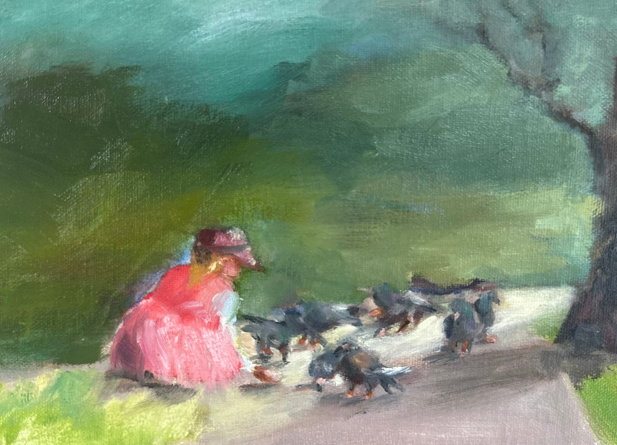 Feeding the Pigeons by Grace Diehl