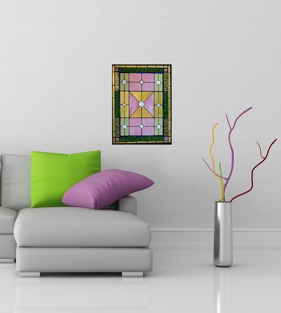 Stained glass window painting