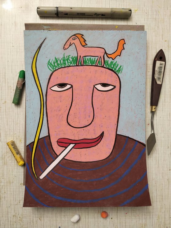 Man with horse
