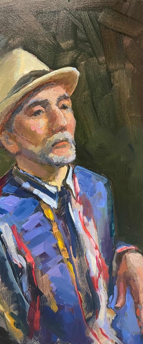 A man with a hat by Ekaterina Tomilovskaya