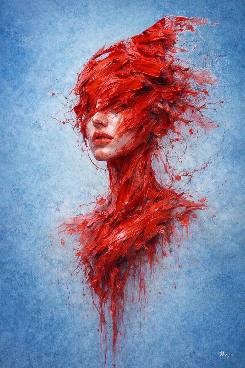 Illustrative Photograph , - The Red Within - Series I (4 Works) - ? By Bojan Jevtic, 32 X 43, Artwork For Sale On Artfinder