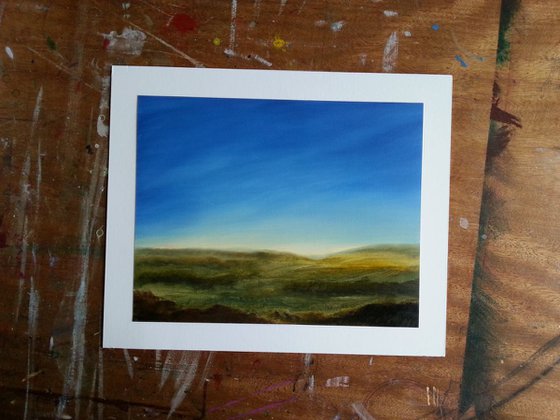 Summer landscape #1 - Oil painting on paper - Small size