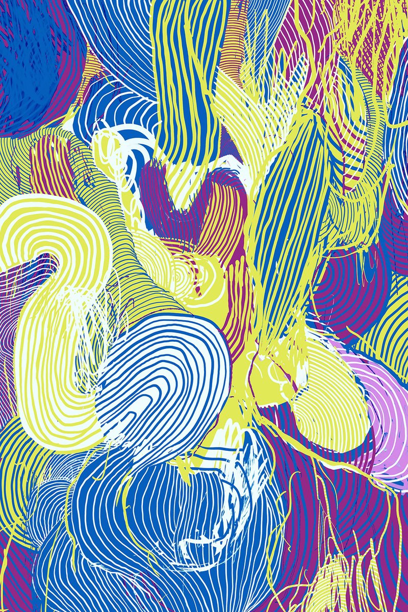 Abstract Landscape Giclee Print By Alasdair Willis, 16 X 23, Wavy Mane, Original Artwork