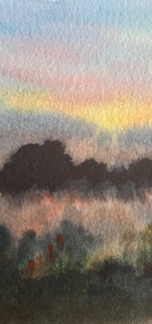 Arne nature reserve sunset, South Dorset by Samantha Adams