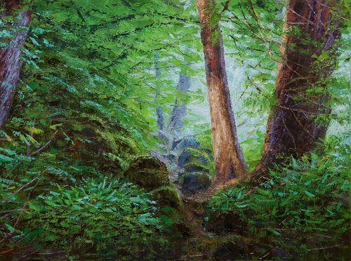 "Forest trail" , 46X60 cm by Vitalii Konoval