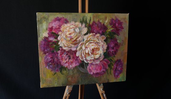 Bright Bouquet Of Peonies