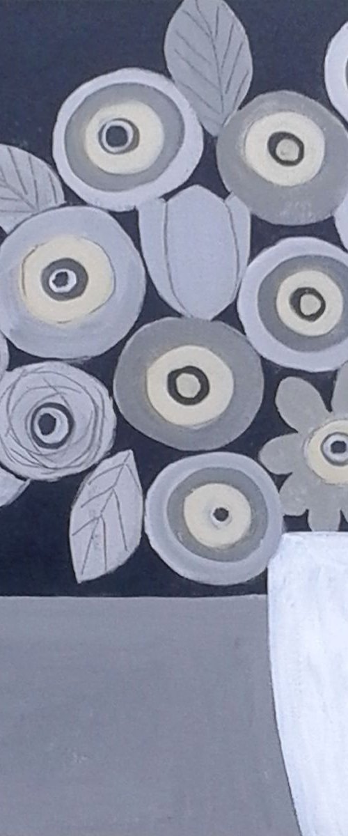Monochrome Floral II by Jan Rippingham