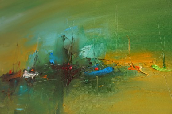 The Time Travelers, Abstract Landscape Painting