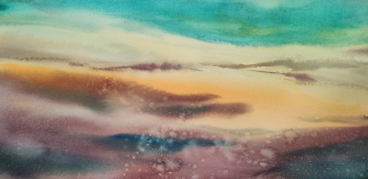 Painting Abstract sky by Elena Krivoruchenko