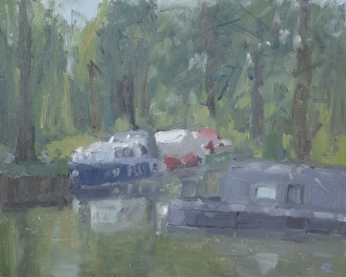 Boats, River Thames, Lechlade by Alex James Long