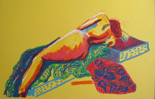 Nude on Yellow by Catherine O’Neill