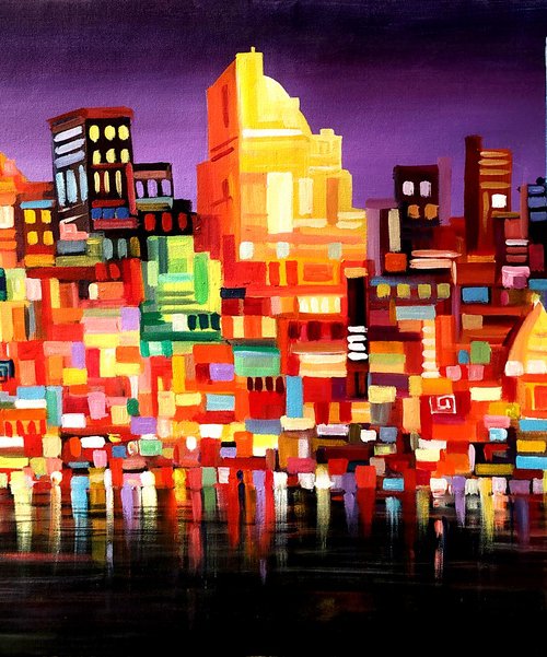 Night City Skyline by Samiran Sarkar