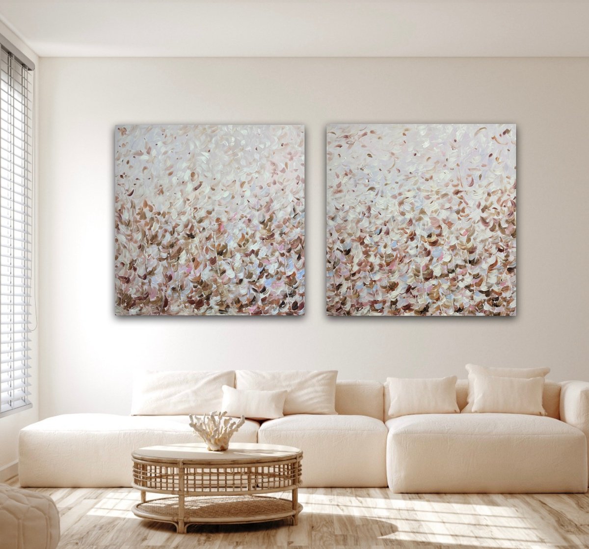 Abstract Botanical Acrylic Painting By Ivana Gigovic, 39 X 39, It