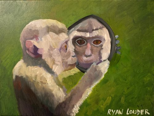 Monkey and a Mirror by Ryan  Louder