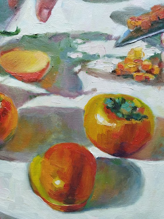Still life with persimmon