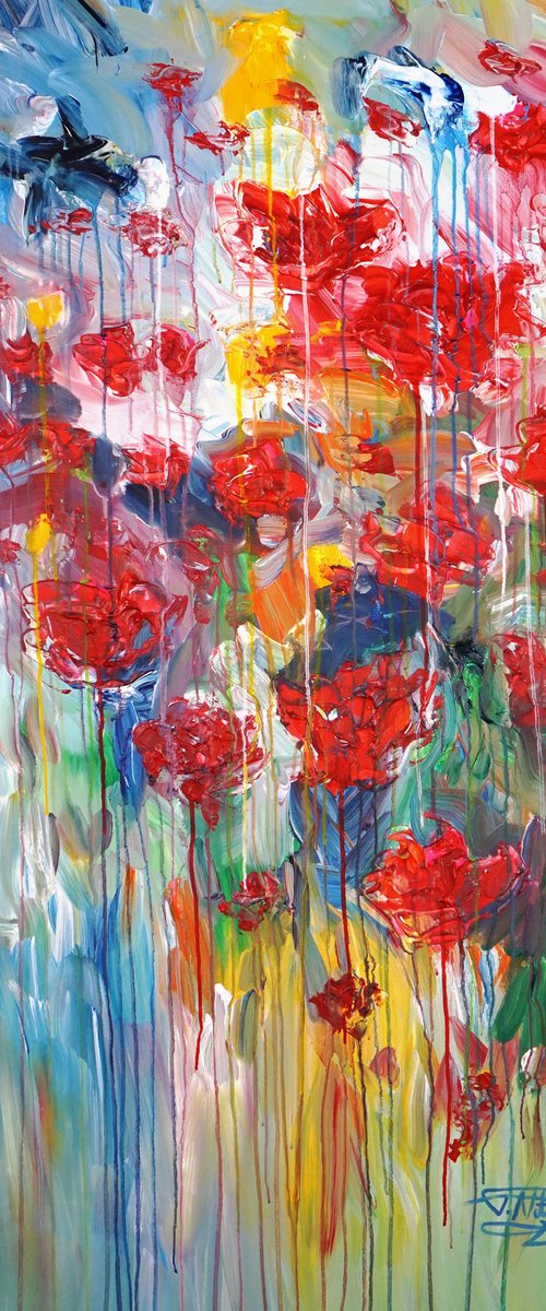 Red Poppies L 2 by Peter Nottrott