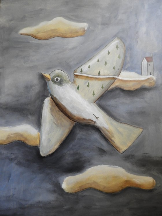 The flying bird