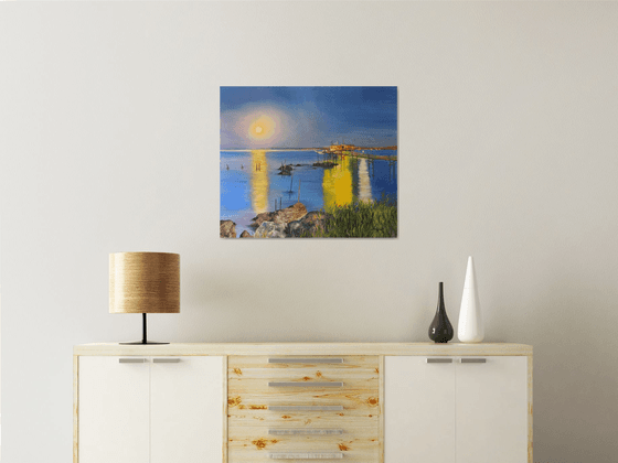 Landscape in the moonlight