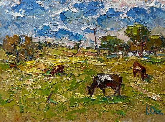 On a hot day in the field