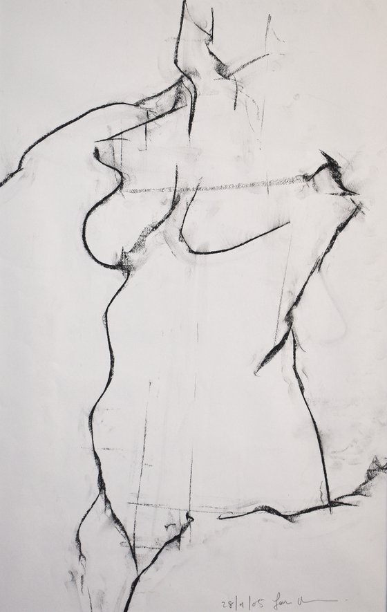 Study of a female Nude - Life Drawing No 437
