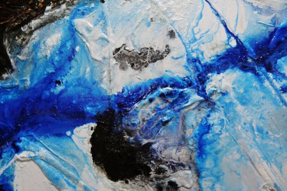 Nomadic Blue 240cm x 100cm Huge Texture Abstract Art