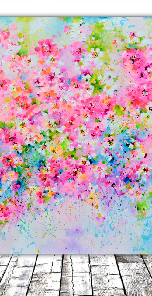 I've Dreamed 34 - Sakura Pink Cherry Tree Colorful Blossom by Soos Roxana Gabriela