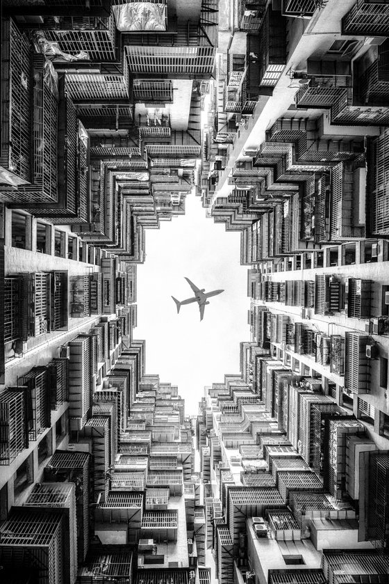 Caged Skies (B&W)