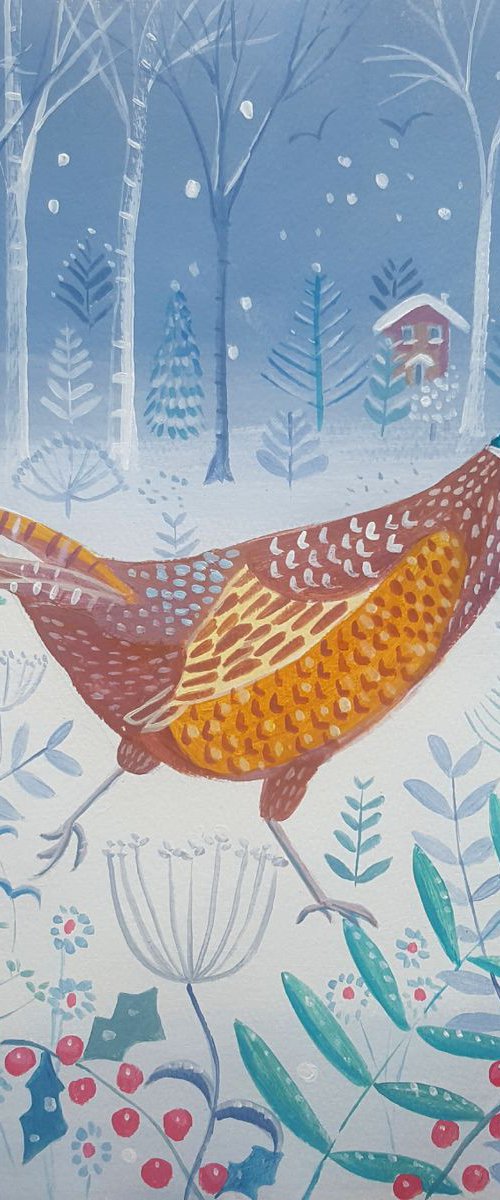 Winter Pheasant by Mary Stubberfield