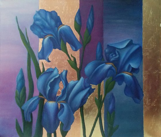 "Ultramarine irises"