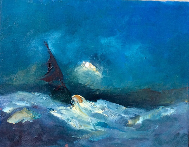 Stormy Seas Oil Painting By Marilyn Rhind Artfinder